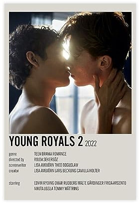 Young Royals Filmposter 12, Leinwand-Poster, Wandkunst, Dekor, Bild, Gemälde für Wohnzimmer, Schlafzimmer, Dekoration, ungerahmt: 50 x 75 cm