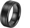 AMDXD Ringe Eheringe 8MM, Wolfram Ringe Klassikere Rille, Schwarz Herren Ringe Herrenring Gr.60 (19.1)