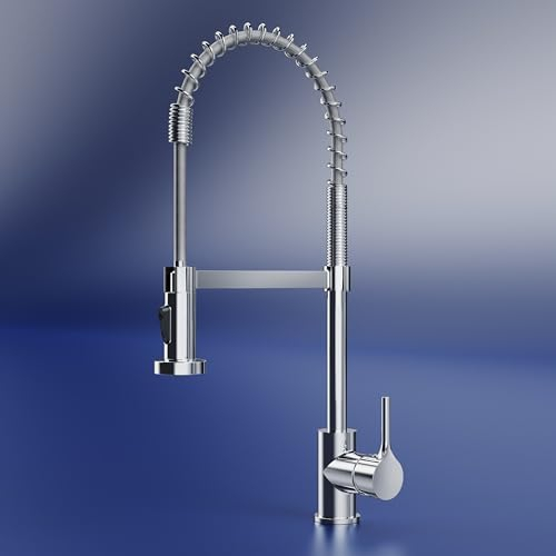 EMKE Wasserhahn Küche, Küchenarmatur mit Herunterziehen Brause Armatur, Mischbatterie Spültischarmatur Küchenarmaturen, 360° Drehung 2 Strahlarten, Edelstahl Küchenarmatur