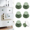 Elistonie 6 Pack Morandi Color Aluminum Self-Stick Knobs Grayish Green Self-Adhesive Drawer Knobs No Drilling Cabinet Handle for Cupboard Mirror Cabinet Dresser Window