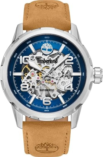 Timberland Montville Uhr für Herren in der Farbe Braun mit Armband aus Leder Wasserdichtigkeit: 5 bar, Gehäusedurchmesser: 46 mm, TDWGE0041801