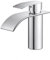 FORIOUS Grifo de cuarto de baño, mezclador cascada de acero inoxidable, mezclador monomando para agua caliente y fría en el cuarto de baño, ahorro de agua y energía cromado.