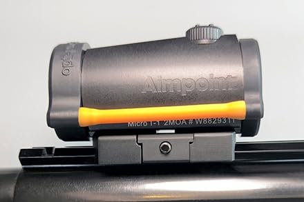 Opti-Protec, Protection pour viseur Point Rouge de Chasse Aimpoint Micro H1, Micro T1 et Micro S1, Orange et Noir
