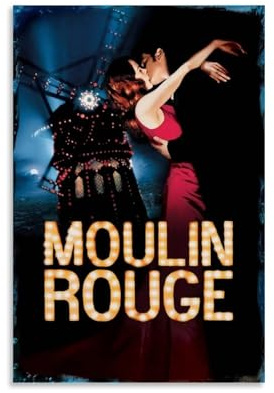 ijshndgn Moulin Rouge Poster, Vintage-Kunst, Raumdekoration, ästhetisch für Schlafzimmer, Wohnzimmer, Wände, ästhetisches Poster, 30 x 45 cm, ungerahmter Stil