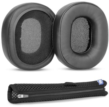 TaiZiChangQin Coussinets de Rechange compatibles avec Casque Pioneer SE-MS9BN SE-MS7BT SE-MS5T en Cuir protéiné et Mousse à mémoire de Forme Noir