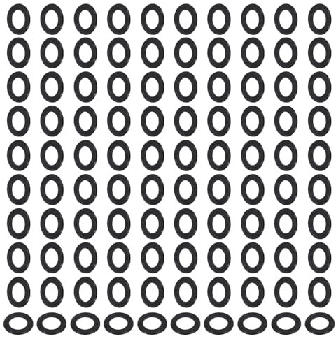 PATIKIL Rondelles plates en nylon M12, 120 pièces 12mm ID 20mm OD 1mm d'épaisseur Rondelles plates d'étanchéité en plastique Joint d'étanchéité de remplacement, noir