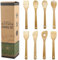 8 Piezas Juego de Utensilios de Cocina de Madera de Bambú, Cucharones de Cocina, Juego Utensilios Cocina, Set Menaje de Cocina