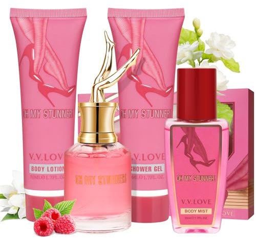 Elegant Pamper Gift for Women, Travel Bath and Body Care Set & Fragrance Kit, Shower Gel, Body Lotion, Perfume, Self-Care Essentials, Skincare Set & Kit, Gift for Her, Womens Gift