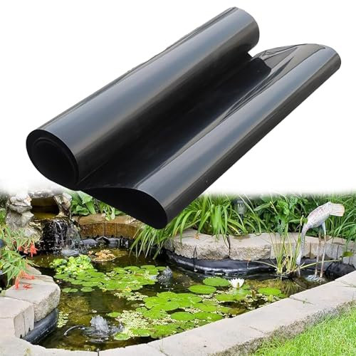 Hggdsac Bache Bassin, 0,2mm Epaisseur 3x3m Bâche D'étang, piscines Membrane renforcée pour l'aménagement paysager, Liner Bassin Jardin pour Bassins D'agrément, Bassin a Poisson, Cascade