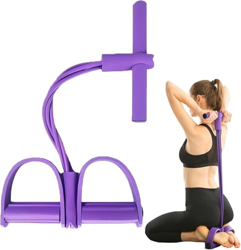 Bauchtrainer, Pedal-Knöchelzieher, 6 Tube Fitness Widerstandsband, sit-up Trainingsgeräte Bodybuilding Elastische Zugseil Multifunktions-Leg-Exerciser Für Fitness