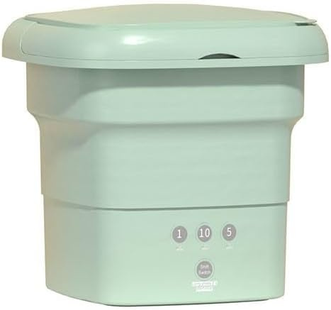 Mini Lavadora Plegable De 4 Kg, Compacta, Hogar, Ropa De Bebé, Ropa Interior, Artículos Pequeños, Apartamento, Dormitorio, Lavandería De Viaje para Vehículos Recreativo, Bluish Green