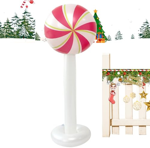 Aufblasbare Weihnachtsdekoration, aufblasbar, 120 x 45 x 40 cm, aufblasbar aus PVC, aufblasbar, Weihnachtsdekoration für Partys im Freien