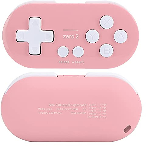 Tangxi Mini Controller Portatile per Gamepad Wireless Bluetooth Portatile per Computer Cellulare, Gamepad da Viaggio per Uso Versatile Giallo per Giocatori in Movimento Materiale ABS (PINK)
