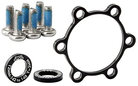 Pegciuho Fahrradnabenadapter Aluminiumlegierung Umrüstsatz mit Zwischenring Und Schrauben Zur Einfachen Montage für Mountainbike Rennrad Reparaturwerkstatt Out, 3mm Schwarz