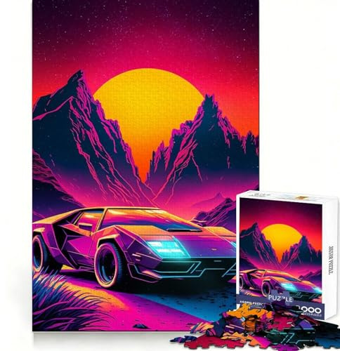 Sythwave Lamborghini 1000-Teile-Puzzle für Teenager Fördert das Erinnerungsvermögen, entspannender Spaß, präzise Kanten, durchdachtes Geschenk 38x26cm
