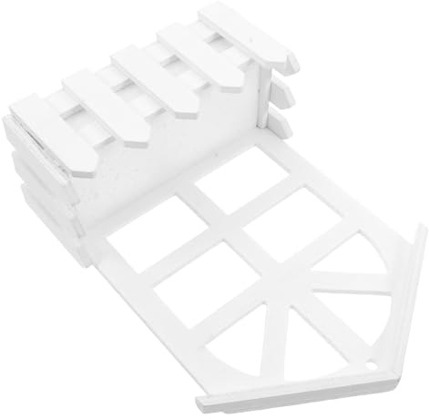 Abaodam Wall Hanging Wooden Picket Fence Rectangle Planter Box with Foam Insert for Living Room and Garden Artificial Flowers Display