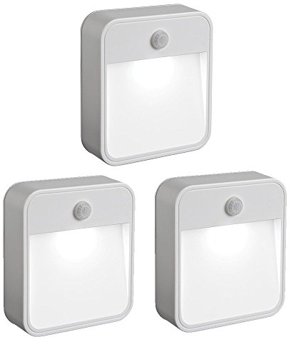 Mr Beams batteriebetriebenes LED-Nachtlicht mit Bewegungssensor weiß MB723 (3-er Pack)