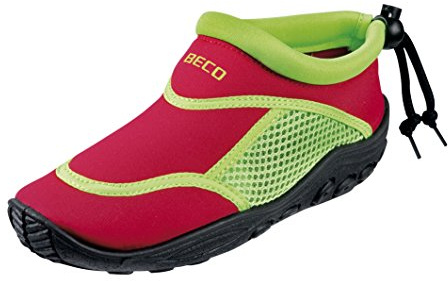 BECO Badeschuhe / Surfschuhe für Kinder rot/grün 32