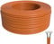 BIGtec 50m CAT.7 Verlegekabel Netzwerkkabel Duplex LAN Kabel Installationskabel Verkabelung Datenkabel CAT7 CAT 7 Gigabit BauPVO Eca orange 2x4x2xAWG23