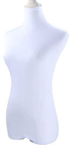 NAVAdeal Weißer Bezug aus hochwertigem Lycra-Stoff, perfekt für Kleiderform, Schaufensterpuppe (Schaufensterpuppe Nicht im Lieferumfang enthalten)