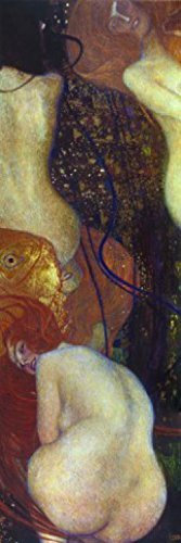 1art1 Gustav Klimt Goldfische, 1901 (Detail), 1-Teilig Fototapete Poster-Tapete 250x79 cm
