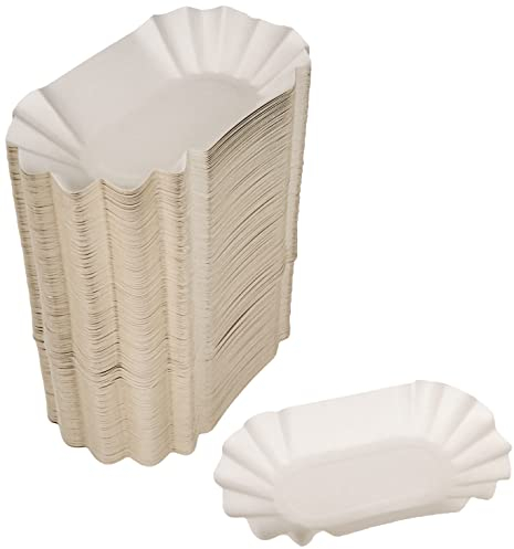 Papstar 250 Schalen, Pappe pure oval 10,5 cm x 20 cm x 3,5 cm weiss
