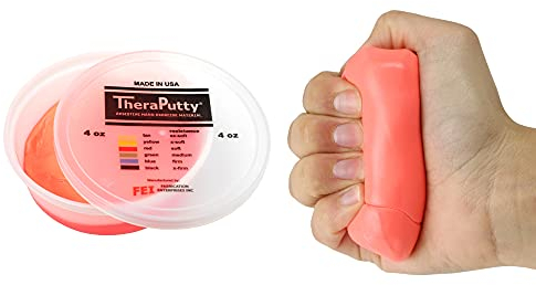 CanDo Antimikrobielle Theraputty - Therapie-Knetmasse - 113 g - Rot (leicht)