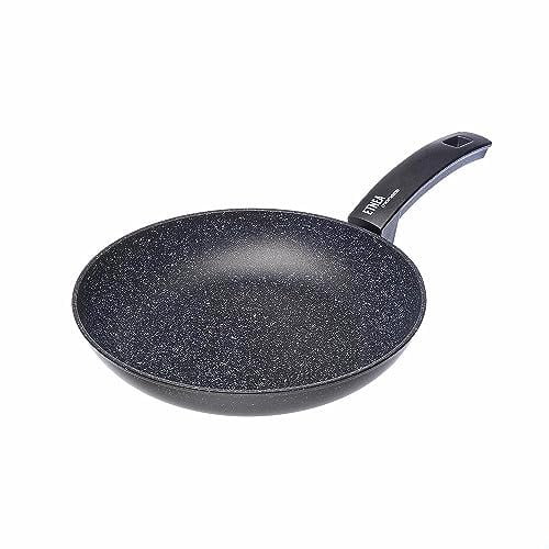 Moneta Etnea Poêle à frire, revêtement surface en pierre anti-adhésif et anti-rayures, Lavable au lave-vaisselle, 26 cm