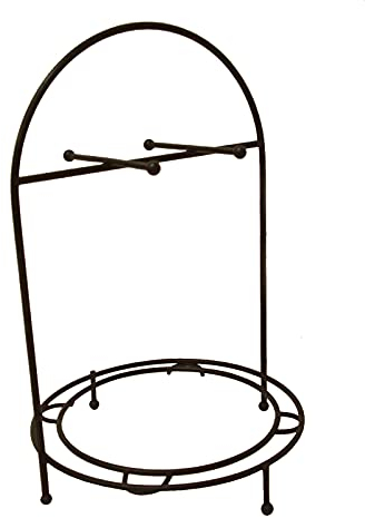 SOPORTE COLGADOR PARA 4 TAZAS Y PLATOS REDONDO NEGRO