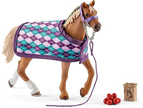 Schleich - Englische Pur-Sang-Figur mit Horse Club, 42360, Mehrfarbig