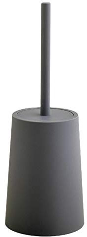AchidistviQ Toilettenbürste, Langer Griff, Kunststoff, Badezimmer-Toilettenbürste, Heimreinigungswerkzeug mit Bodenhalter grau