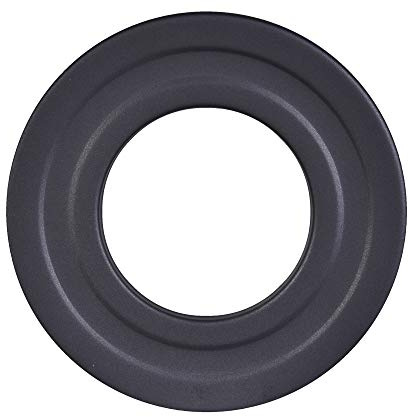 FIREFIX R100/R Rosette für Pelletofenrohr aus 1,2 mm starken Stahl, passend für 100 mm Durchmesser, Senotherm, schwarz, starr
