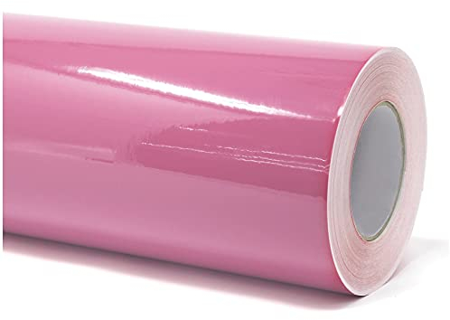 Finest Folia (6€/m² Plotterfolie Möbelfolie glänzend Glanz Klebefolie Küchenfolie Selbstklebende PVC Folie 63cm Medienbreite (045 Hellrosa, 10 Meter)