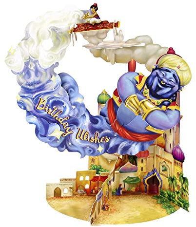 Santoro Pendel, 3D-Pop-Up-Grußkarte – Genie – Aladdin – Geburtstagswunschkarte Für Kinder, Sie, Ihn, Familie