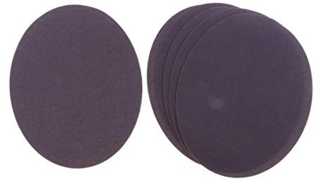 Sharplace 6pcs Weiche Samt Ellbogen - und Knieflicken zum Aufnähen oder Aufbügeln, ovale Flicken für Ellenbogen und Knie Applikation, Grau