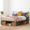 South Shore Storage Bed with Baskets, Double, Fall Oak