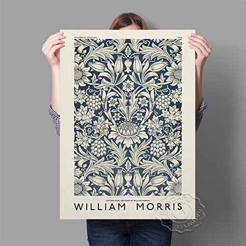 Ling88 Bilder,Poster,Gemälde,Leinwandmalerei William Morris Die Ausstellung Im Victoria and Albert Museum Wandkunst Hd Poster Und Drucke Wohnzimmerdekoration, Poster Art Deco,Wanddeko - 50X70Cm