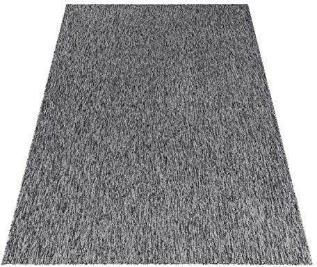 Ayyildiz Kurzflor Teppich Flachgewebe Schlingenteppich Kettelteppich Meliert 5 mm, Schadstoffgeprüft, Größe:80 x 150 cm, Farbe:Grau