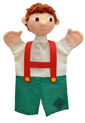 Handpuppe Märchenfigur Hansel 28 cm, Ideal für Puppentheatre und Rollenspiele, für Kinder Baby Jungen Mädchen