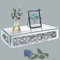 TACIDON Wandregal, schwebend, verspiegelt, glamouröses Crushed Diamond Kristalle, Wandregal, Glas-Display mit Trophäe und Fotorahmen, geeignet für Wohnzimmer, Schlafzimmer, 38.1x15.2x7.6 cm