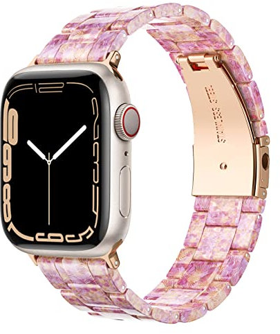 Sour Lemon Kompatibel mit Apple Watch Armband 38 mm 40 mm 41 mm, Leichtes Ersatzarmband aus Harz für Apple Watch Series 8 7 6 5 4 3 2 1 SE Sports & Edition für Männer und Frauen