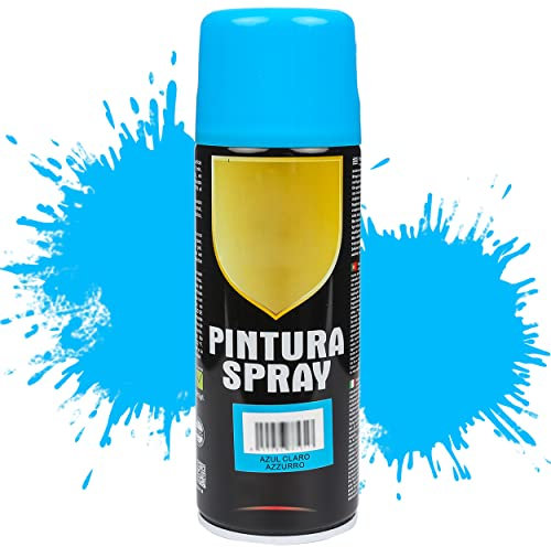Etrexonline Pintura Spray Multicolor Profesional 400ml Adecuado Metal Madera y Plástico - Color Azul Claro (Paquete de 1)
