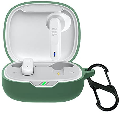 GIOPUEY Funda Compatible con JBL Wave Flex, Ultradelgado Silicona Case Cover, Anti-caída, Portátil - Verde Militar