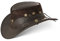 Black Forest Fox Country Luxus Western Cowboy Hut Reiten Leder Sonnenhut (XL, Brown)