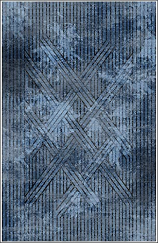 Mani Textile - Teppich Fisun, Blau, Maße – 300 x 400 cm