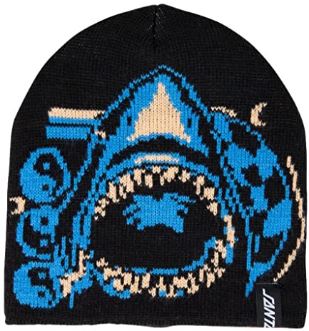 Santa Cruz Shark Trip Beanie, Schwarz, Schwarz , Einheitsgröße