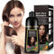 Champú Tinte Café Oscuro Natural 500ml, 3-IN-1 Champú Tinte para Cubrir las Canas, Cabello Castaño Nutre & Oscurece para Hombres Mujeres en 10-15 mins (Dark Brown)