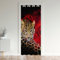 Léopard Rideaux Interieur Salon Chambre Animaux Sauvages Animaux Rideau de Porte 106x203cm Rouge Rose Rideau Occultant Décoration Rideaux Exterieur d'entrée