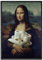 Affiche Mona Lisa papier toilette - Made In France - Tableau décoration murale - Cadeau Anniversaire Humour toilette original rigolo (A3 (29,7 x 42 cm), Sans cadre)