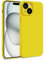 MyGadget Cover per iPhone 15 - Custodia in Silicone Morbido a Doppio Strato – Case con Protezione Fotocamera & Fodera Interna Antigraffio - Giallo